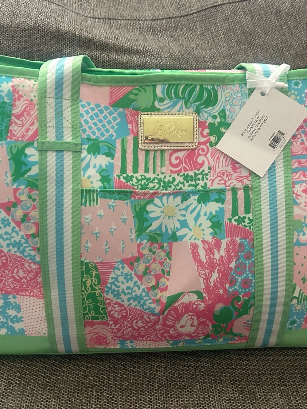 Lilly Pulitzer crazy quilt pet carrier. NWT